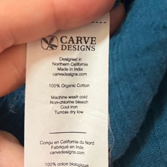 Carve design sleeveless romper blueish size medium fun bohemian eco friendly - Picture 3 of 9